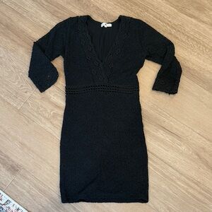 Nightcap Chic Black Lace Long Sleeve Dress